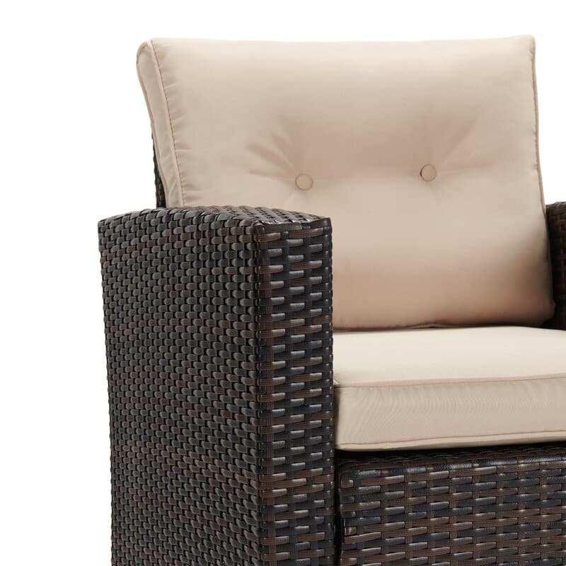 5-piece Wicker Patio Conversation Furniture Set
