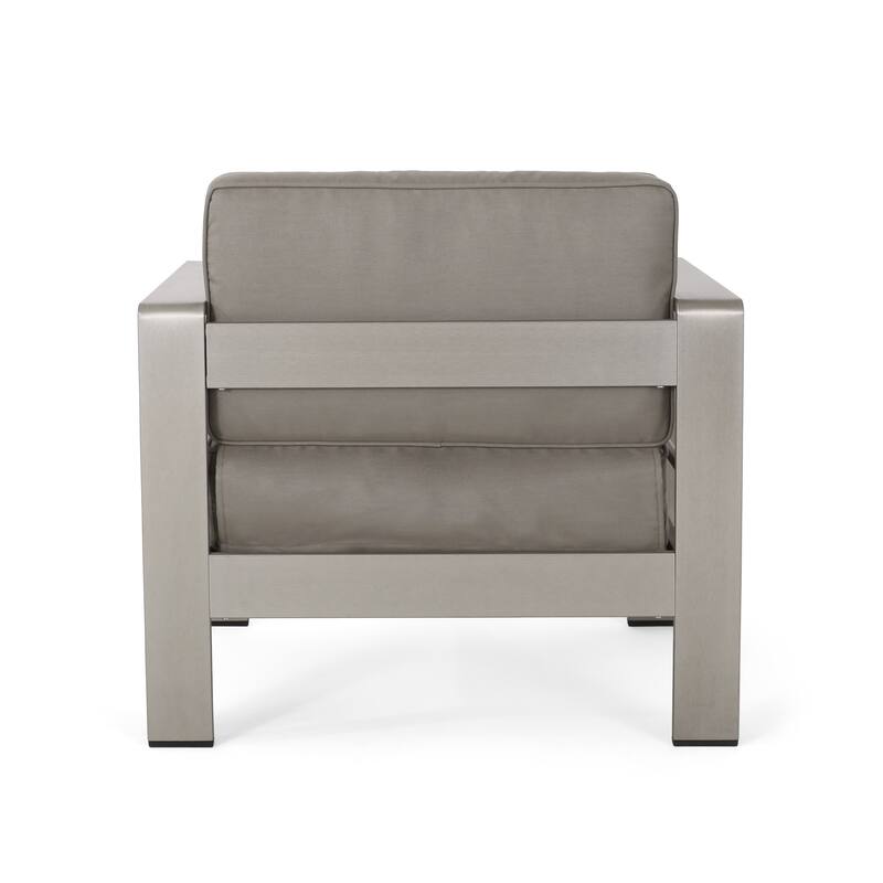 Christopher Knight Home Cape Coral Outdoor Aluminum Club Chair with Optional Sunbrella Cushions