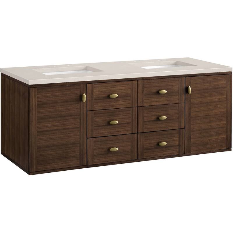 James Martin Vanities 670-V60D-3EMR Amberly 60" Free Standing or Wall