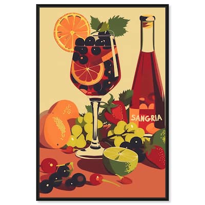 Sangria Drink Canvas by Art Remedy