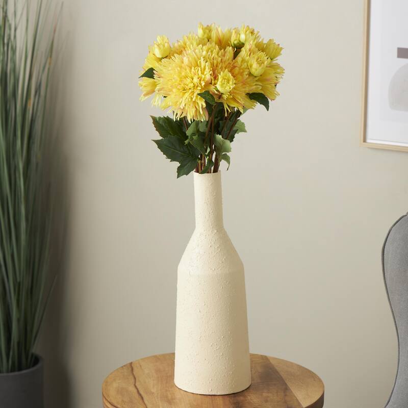Faux Foliage Dahlia Tall Artificial Flower Stem - Set of 8 Yellow - Roche River Decor