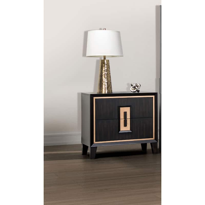 1pc Bedside Nightstand Wooden Finger Pull Drawer
