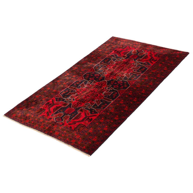 Teimani Red Rug 3'9" x 6'8" - 3'9 x 6'8