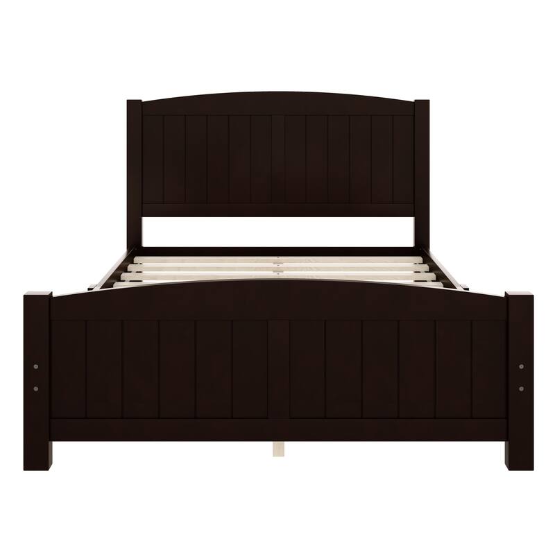 King/Queen/Full Size Platform Bed, Solid Wood Bed Frame with Support Slats, No Box Spring Needed, Sturdy Structure