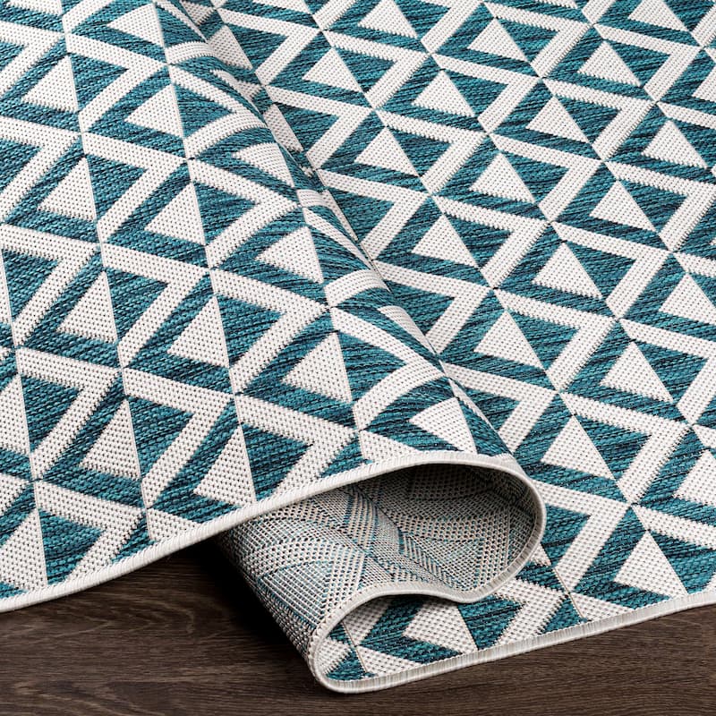 Livabliss Keller Indoor/ Outdoor Diamond Stripe Area Rug
