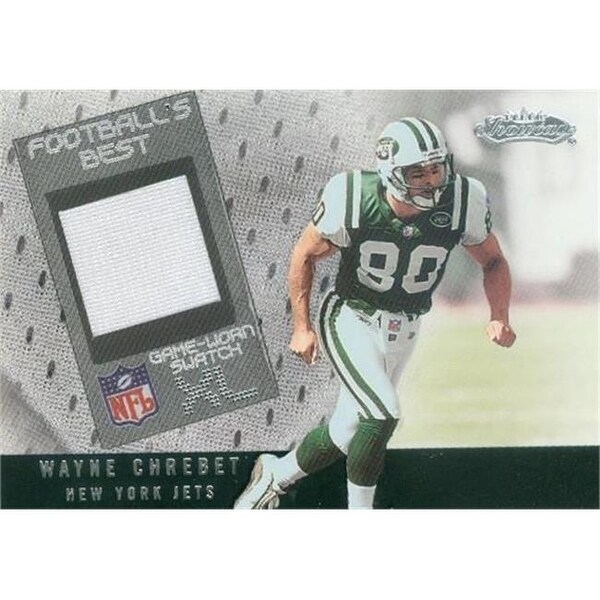 Shop Wayne Chrebet Player Worn Jersey Patch Football Card New
