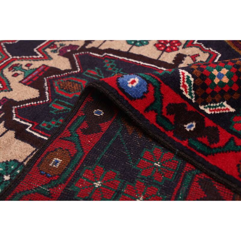 ECARPETGALLERY Hand-knotted Teimani Dark Navy Wool Rug - 3'7 x 6'5