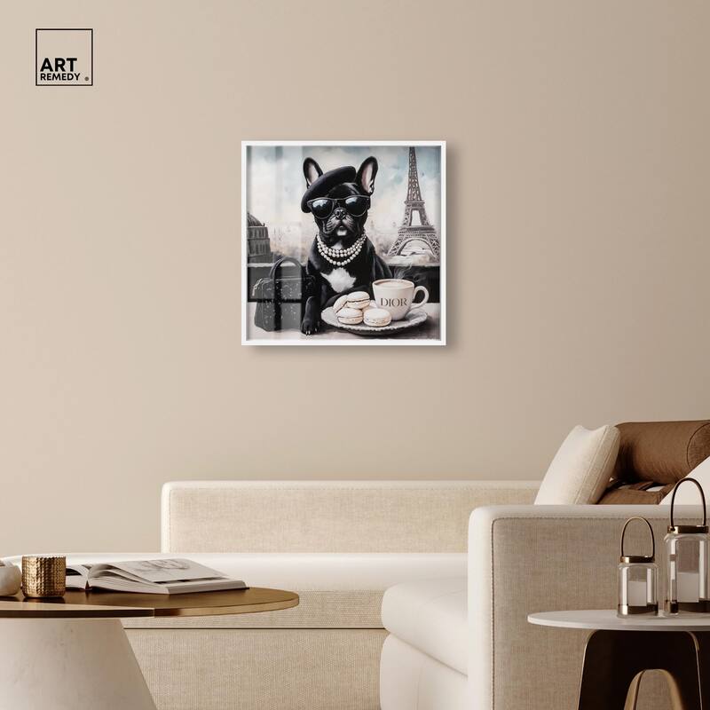 Frenchie in Paris Treats Shadowbox by Art Remedy