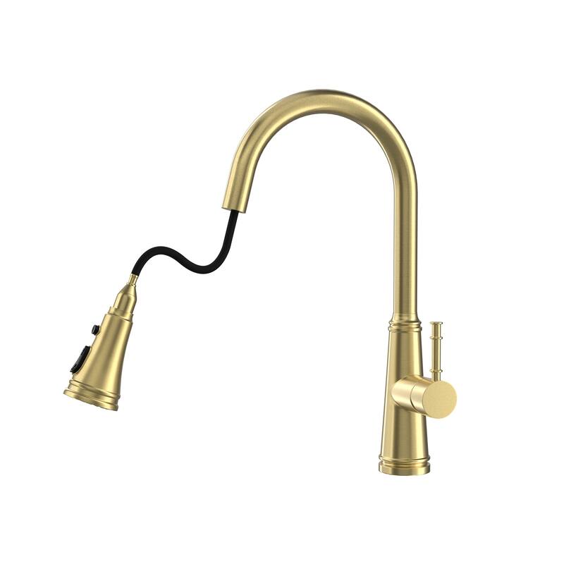 Single Lever Kitchen Sink Faucets with Pullout Sprayer