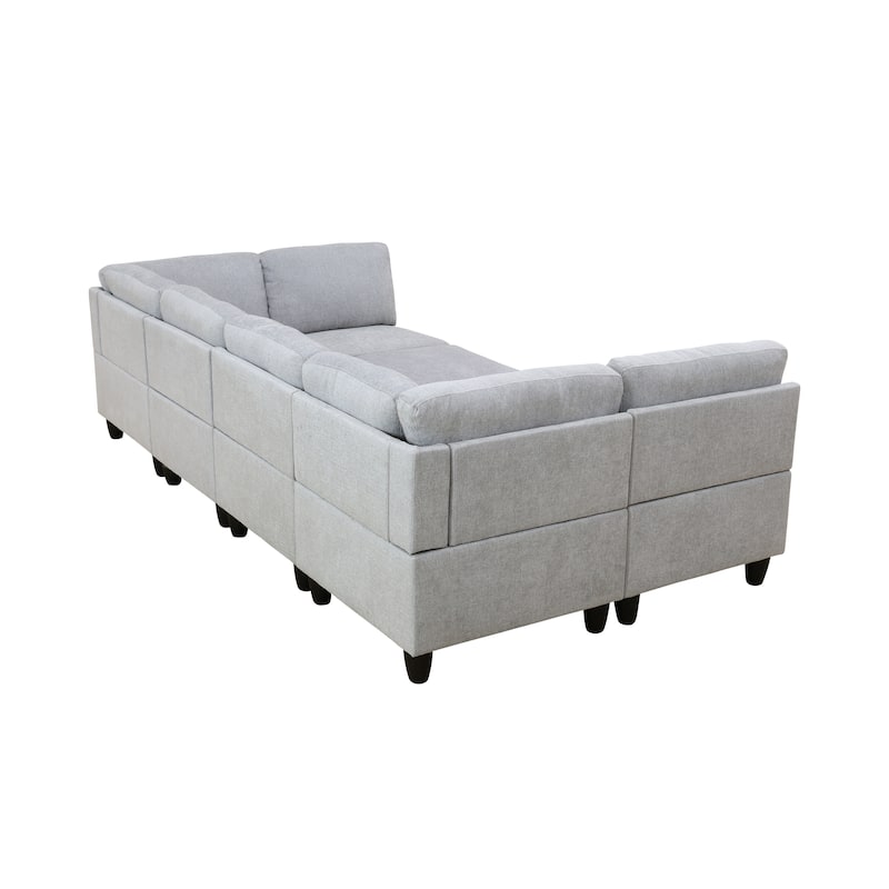 118''W Oversized 8-Piece Corner Sectional Sofa for Living Room Set