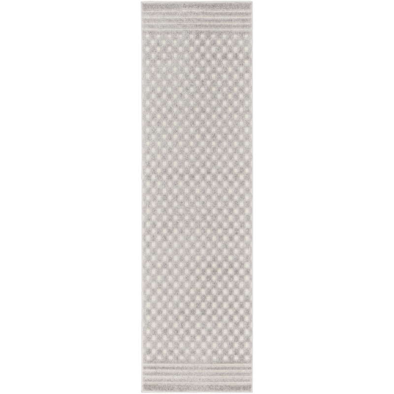 Nourison Casual Indoor only Geometric Area Rug - 2' x 6' - Light/Grey - Runner