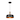 Artcraft Orsa - 1-Light Pendant - Black/Brushed Brass