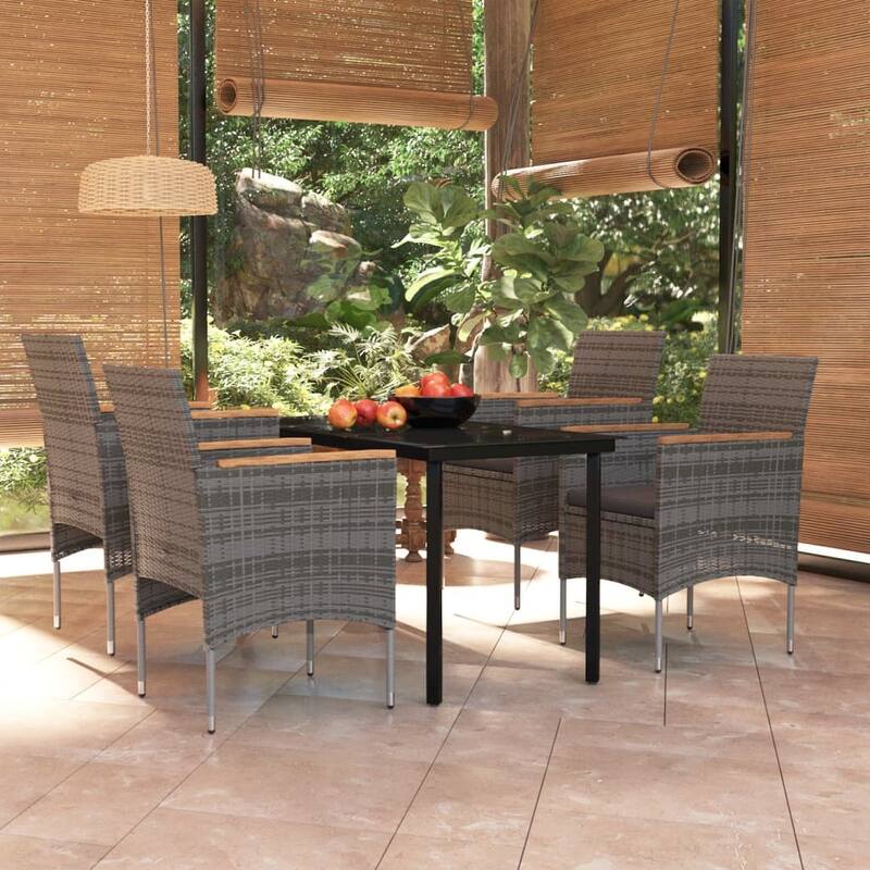 vidaXL Patio Dining Set Outdoor Dining Set Table and Chair Set for Garden