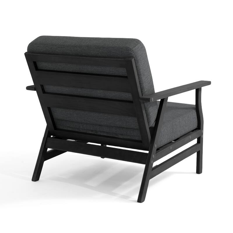 3-piece Cushioned Outdoor Club Chiars With Side Table