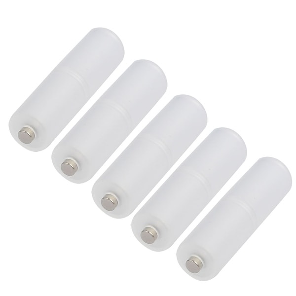 5Pcs ABS Shell AAA to AA Battery Adapter Holder Converter Clear Color