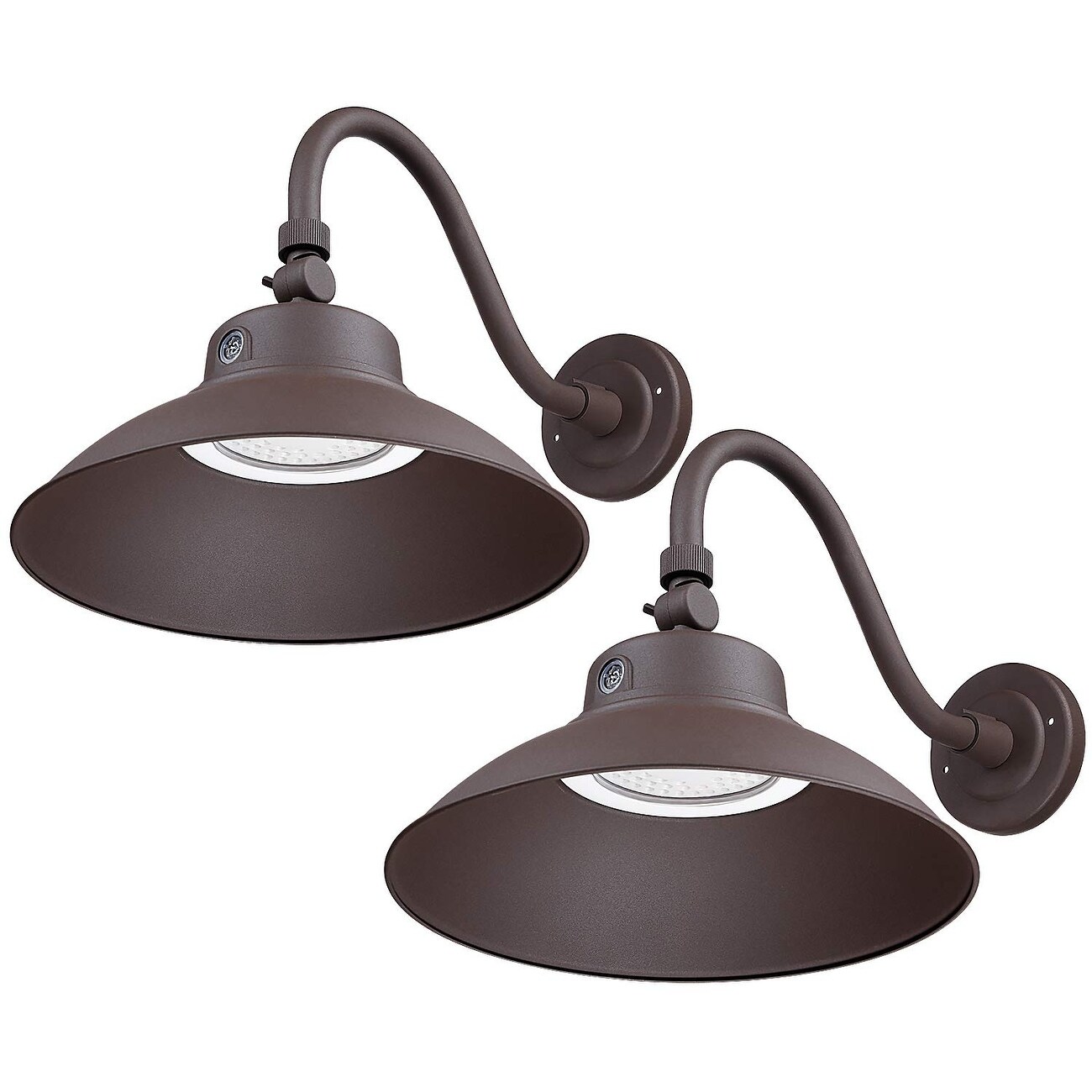 Shop 2 Pack 42w 3000k Led Gooseneck Barn Light Photocell Included