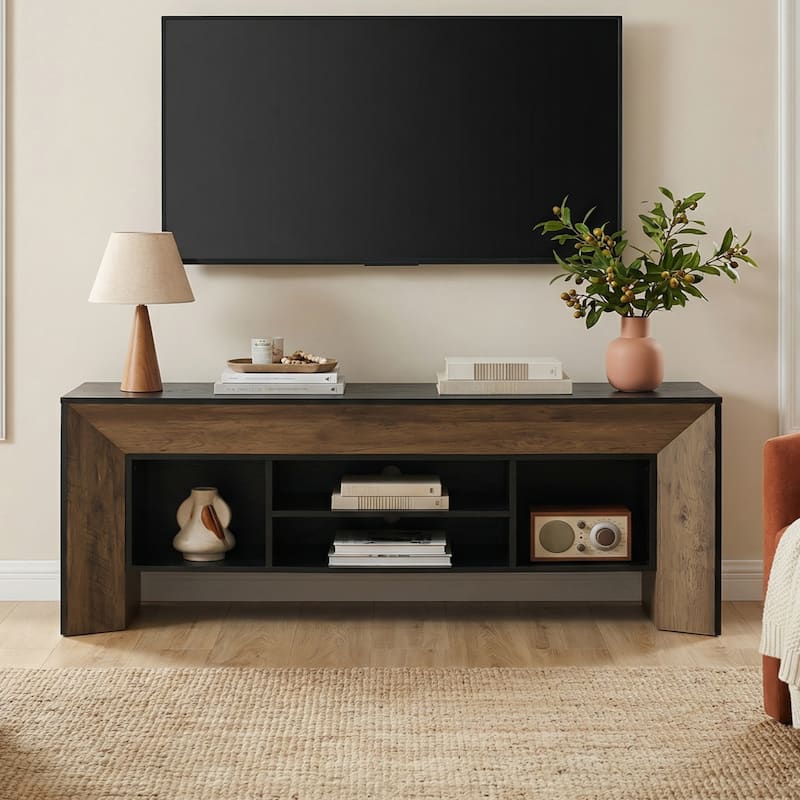 Mid Century Modern TV Stands for TVs up to 75 inches TV, Entertainment Center with Storage for Living Room