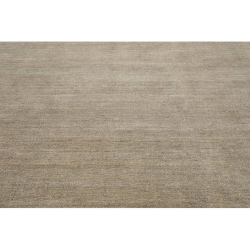 Hand Loomed Mossy Gray Hand Made Wool Modern & Contemporary Area Rug