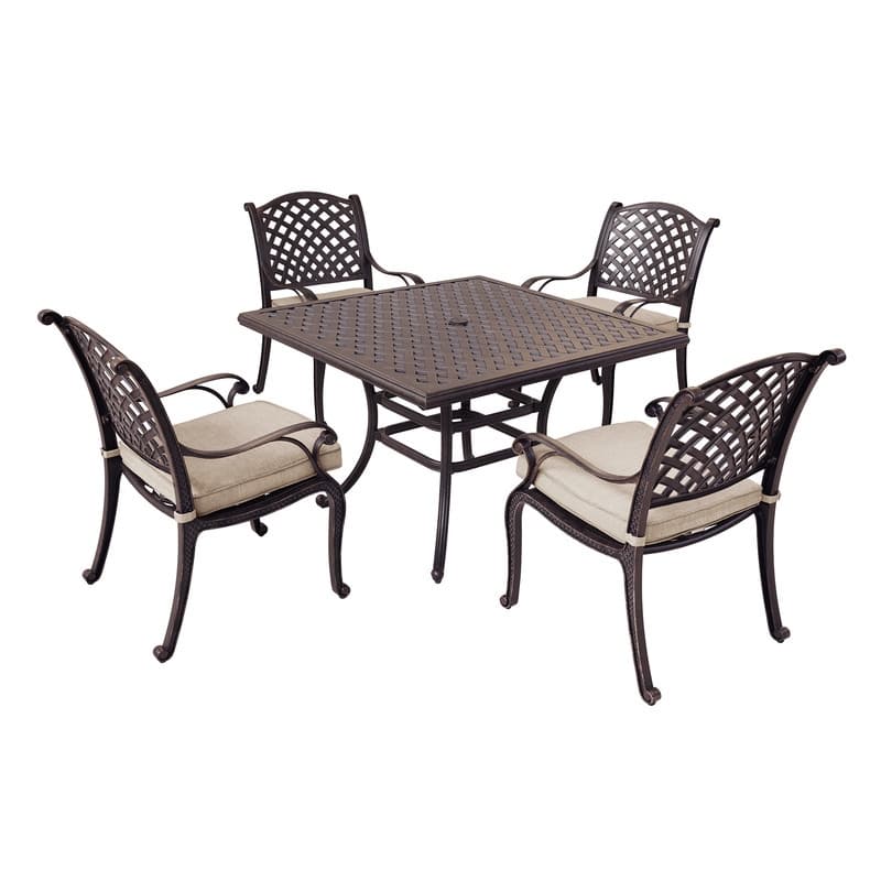 South Ponto 5-piece Aluminum Square Dining Set by Havenside Home