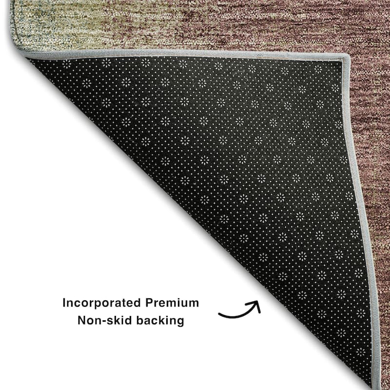 Premium Washable Super Soft Solid Ombre Mayfield Rug