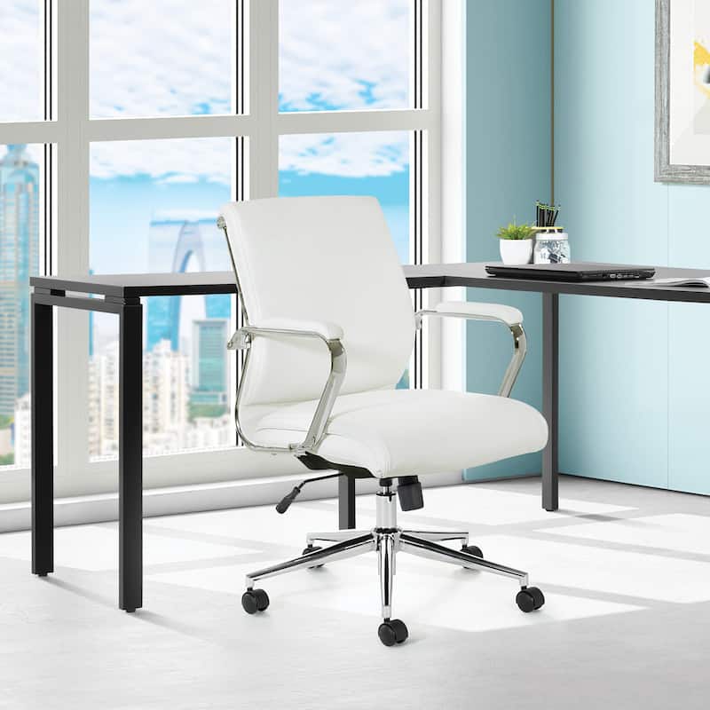 Antimicrobial Fabric Office Chair - Snow