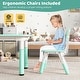preview thumbnail 28 of 31, Gymax Kids Height Adjustable Table and 4 Chairs Set with Graffiti