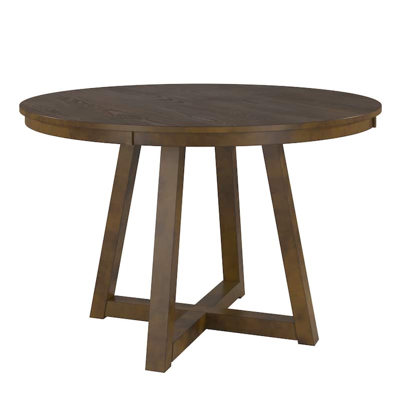 Harstad 47" Wood Finish Fixed Top Round Dining Set by iNSPIRE Q Modern