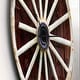 preview thumbnail 3 of 7, Designart 'Country Wagon Wheel on Wooden Wall Clock' Oversized Farmhouse Wall CLock