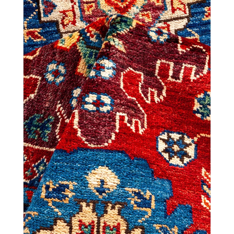 Overton Hand Knotted Wool Vintage Inspired Traditional Serapi Orange Area Rug - 7' 10" X 5' 9"