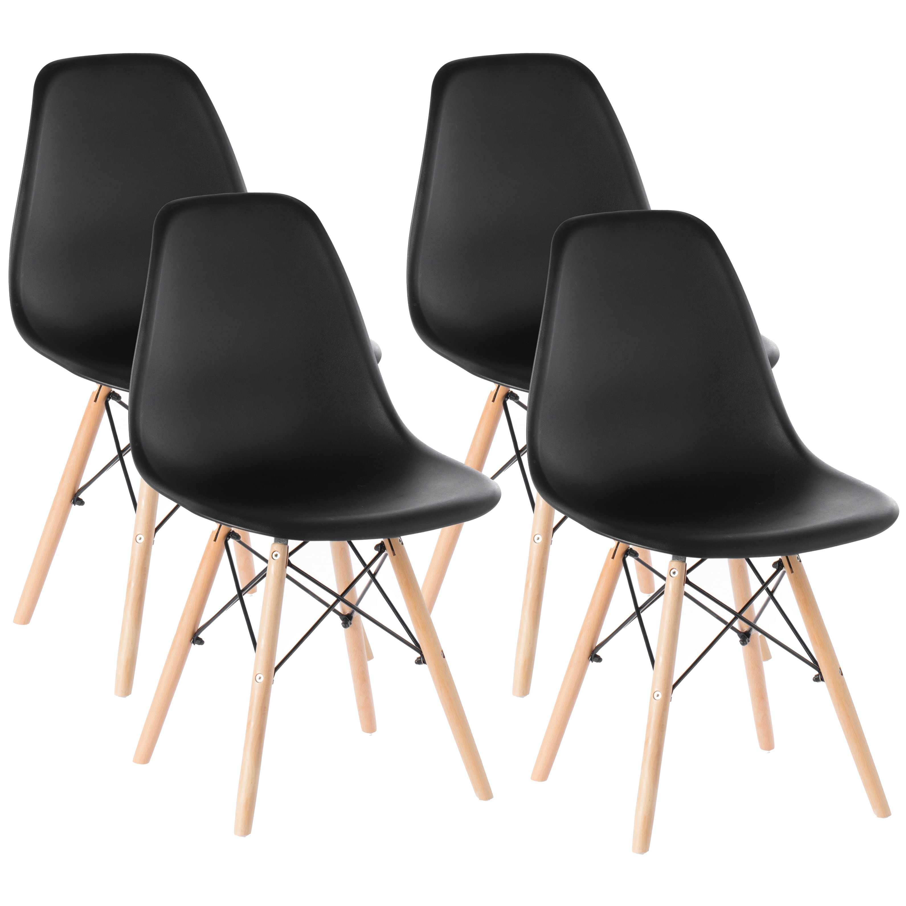 Eiffel chair with outlet solid beech wood legs