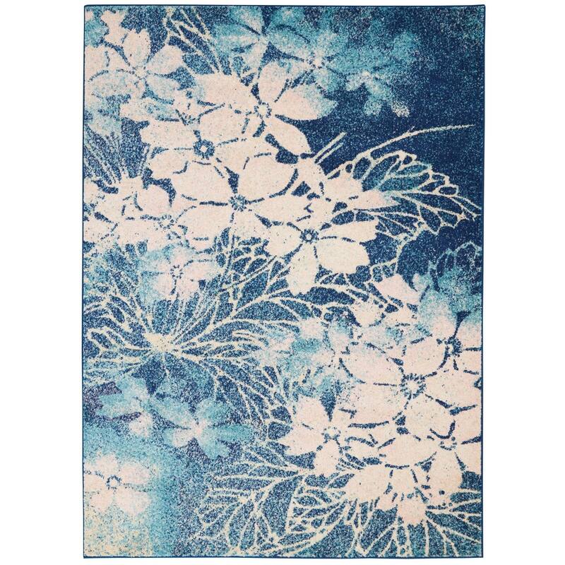 Fewos Power Loomed Floral Traditional Stain Resistant Area Rug By HomeRoots - 72' X '48' X '0.5