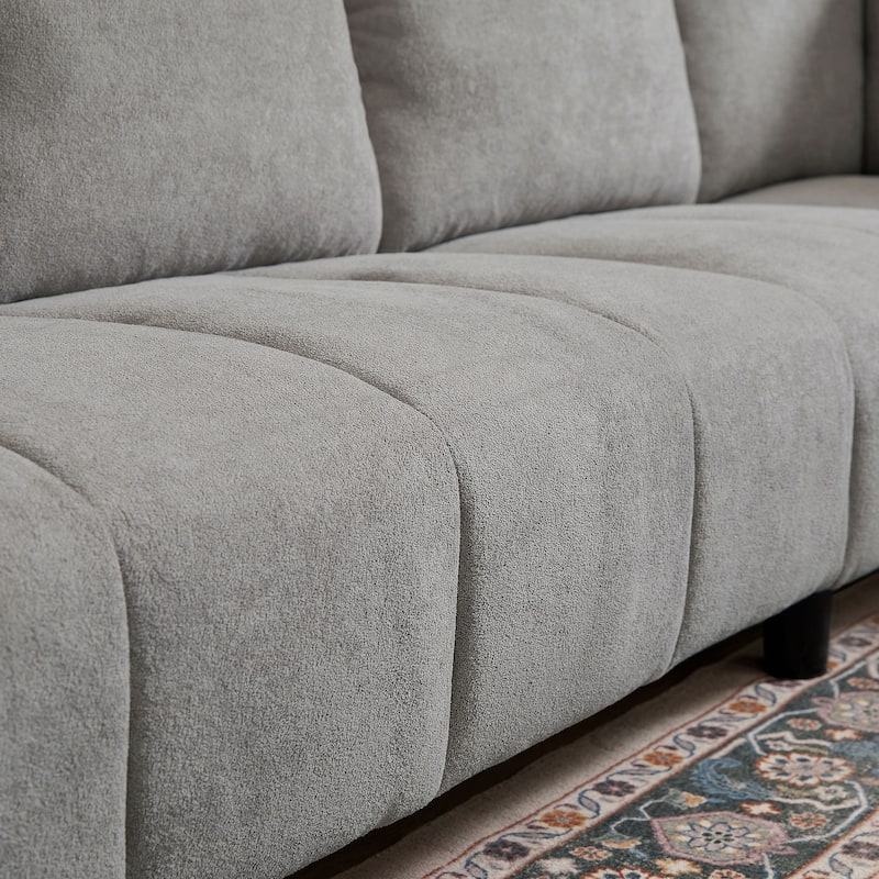 "102.56" W Reversible Sectional Sofa with Corner Seat & Extended Bench