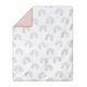 preview thumbnail 3 of 4, Pastel Rainbow Collection Girl 4-piece Nursery Crib Bedding Set - Blush Pink, Purple, Teal, Blue and White