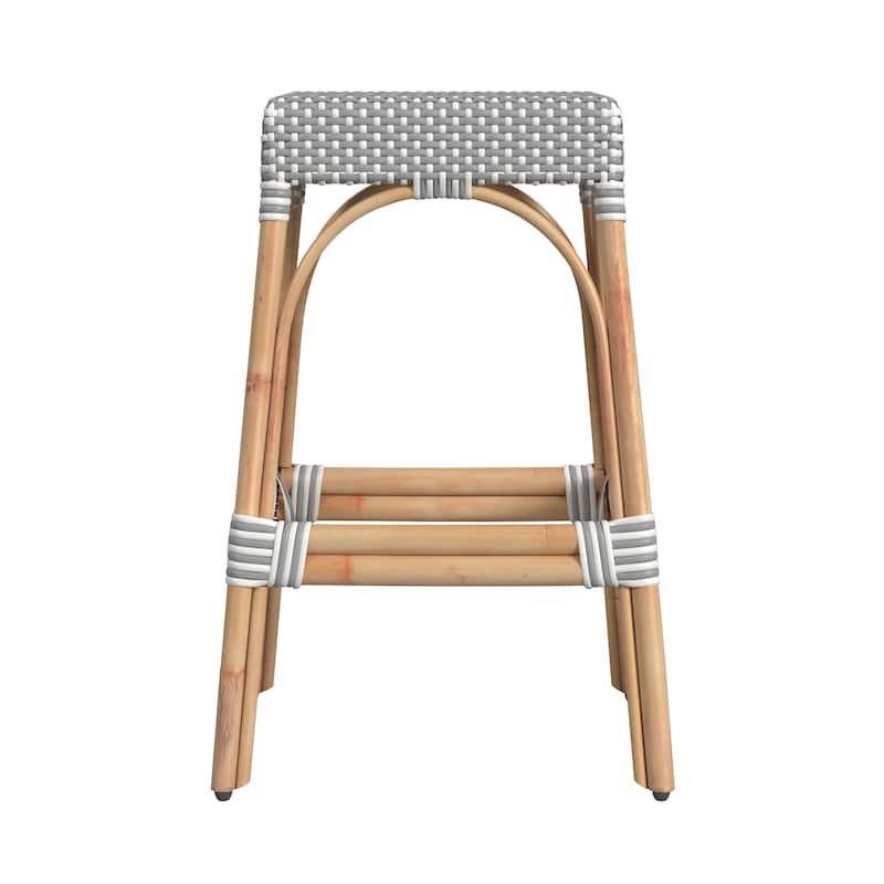 Robias Rectangular Rattan 30" Bar Stool