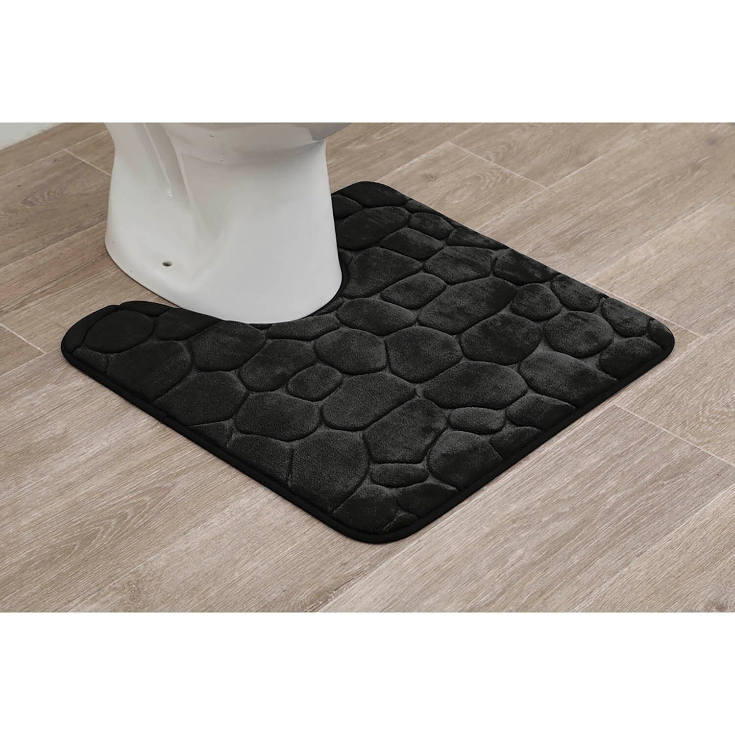 Contour Toilet Bath Rug U Shaped 3d Cobble Stone Memory Foam 20 X 20 Overstock 33124759