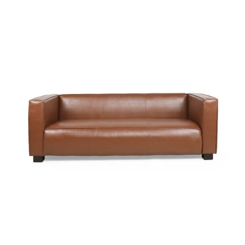 Modern 3-Seater Smooth Fabric Upholstery Sofa, Tuxedo Design, and Durable Birch Wood Legs for Sophisticated Comfort
