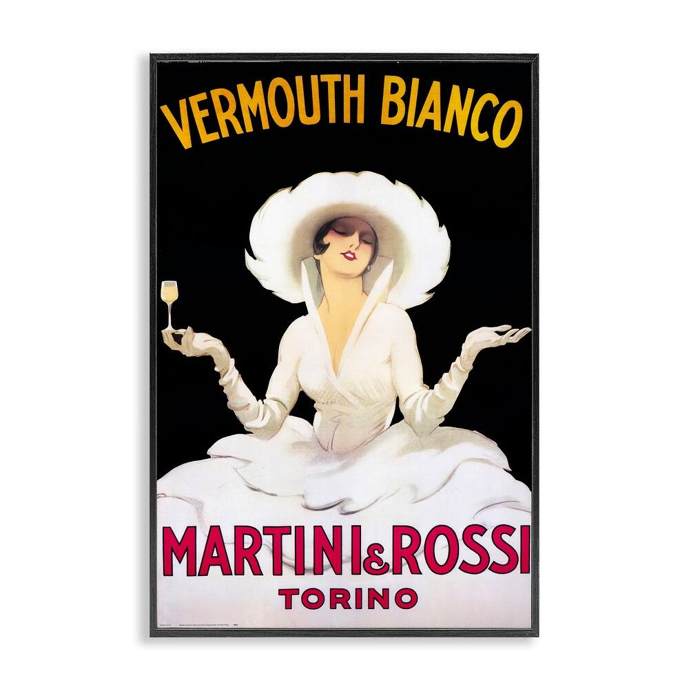 Stupell Vermouth Vintage Lady Advertisement Framed Giclee Art Design By Marcus Jules
