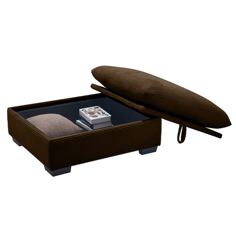 Corduroy Fabric Ottomans Footrest to Combine with 2 Seater Sofa, 3 Seater Sofa and 4 Seater Sofa, Corduroy
