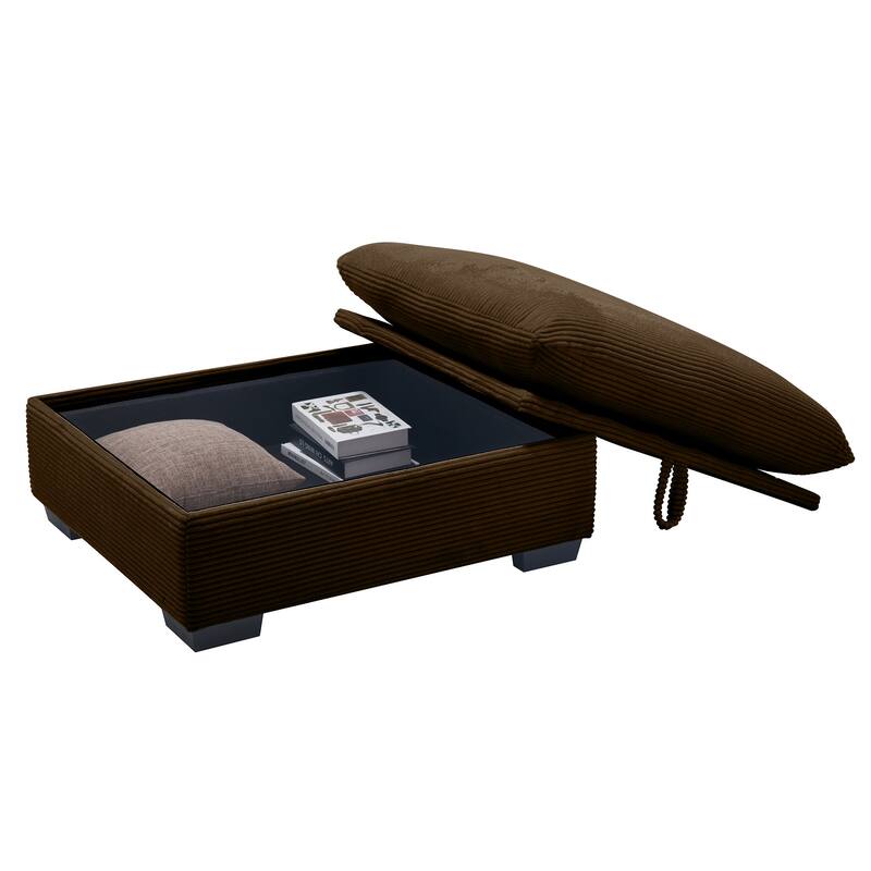 Corduroy Fabric Ottomans Footrest to Combine with 2 Seater Sofa, 3 Seater Sofa and 4 Seater Sofa, for Living Room Apartment
