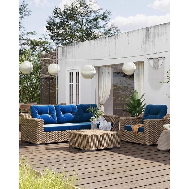 WINSOON 24x24 Inch Outdoor Deep Seat Cushion Set,Waterproof and Resistant