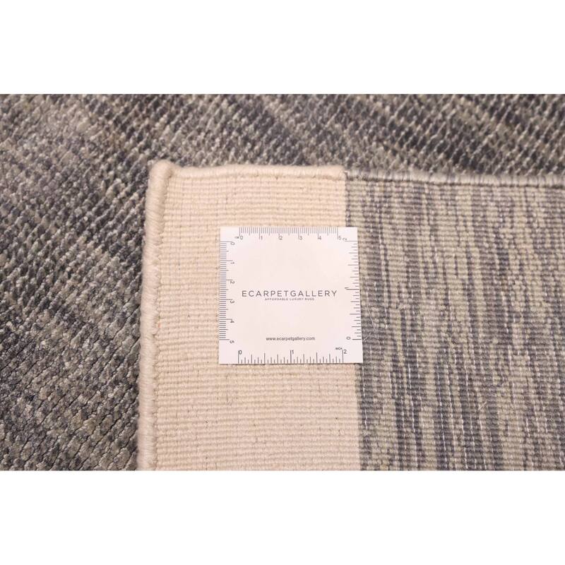 ECARPETGALLERY Hand Loomed Loreto Dark Grey Viscose Rug - 5'4 x 7'5