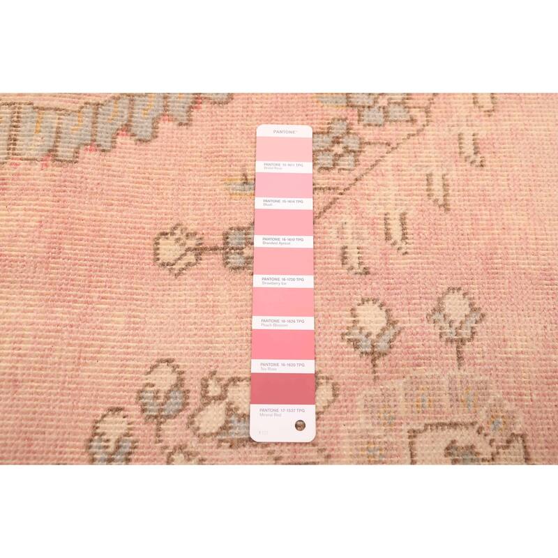 ECARPETGALLERY Hand-knotted Antalya Vintage Pink Wool Rug - 6'5 x 9'0