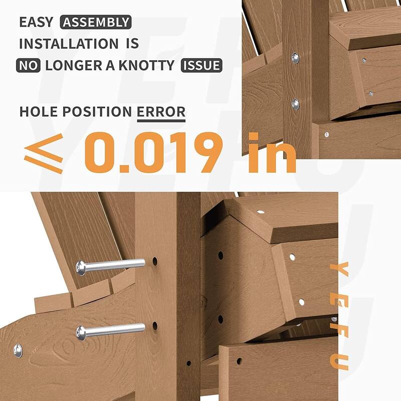 WINSOON All Weather HIPS Outdoor Plastic Adirondack Chairs Set of 4