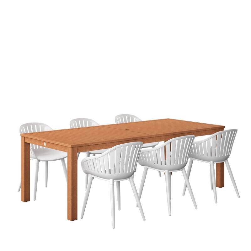 Amazonia Clifton 7pc FSC Wood Outdoor Patio Dining Set