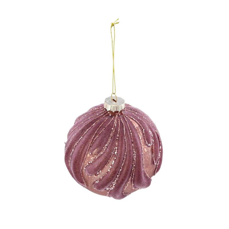 D3.9" Christmas Ball Ornaments, Glass Decorative Hanging Ball Christmas Tree Ornaments for Holiday Decorations, Set of 6