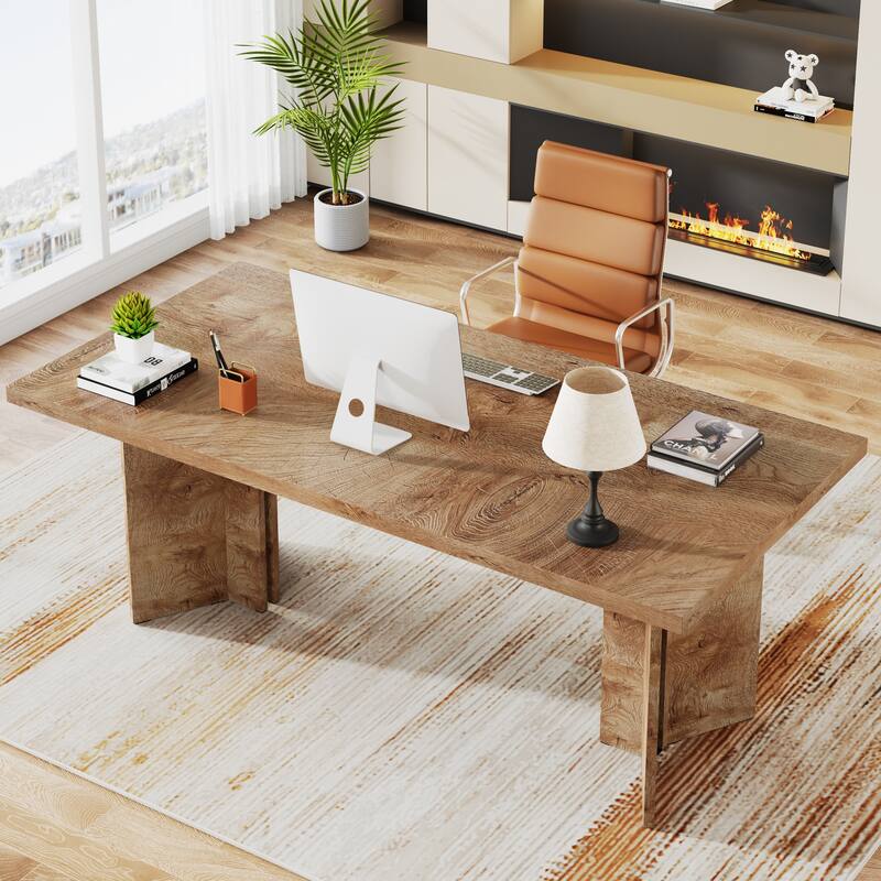63-Inch Modern Executive Desk Large Office Computer Desk Writing Table