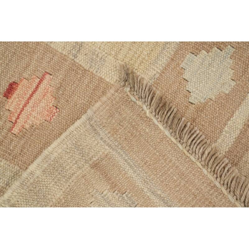 Hand Woven Oriental 100% Wool Carpet Southwestern Tribal Greys & Charcoal Kilim Area Rug - 13' 0'' X 10' 0''
