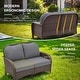 preview thumbnail 8 of 18, Outdoor Rattan Loveseat – Traditional 2‑Seater Patio Chair 5.5″ Olefin Cushions