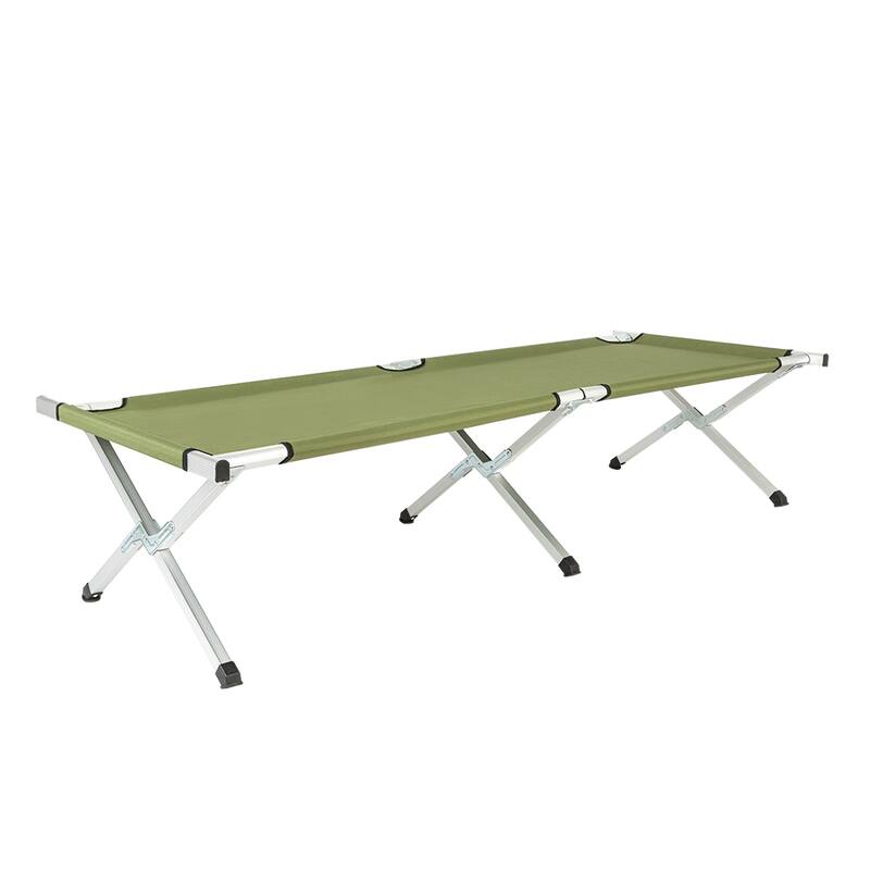 Outdoor Portable Folding Camping Cot with Carrying Bag - Army Green