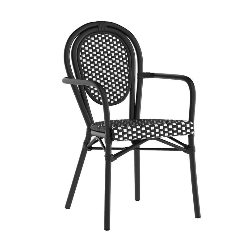 All-Weather Commercial Paris Chair with Metal Frame